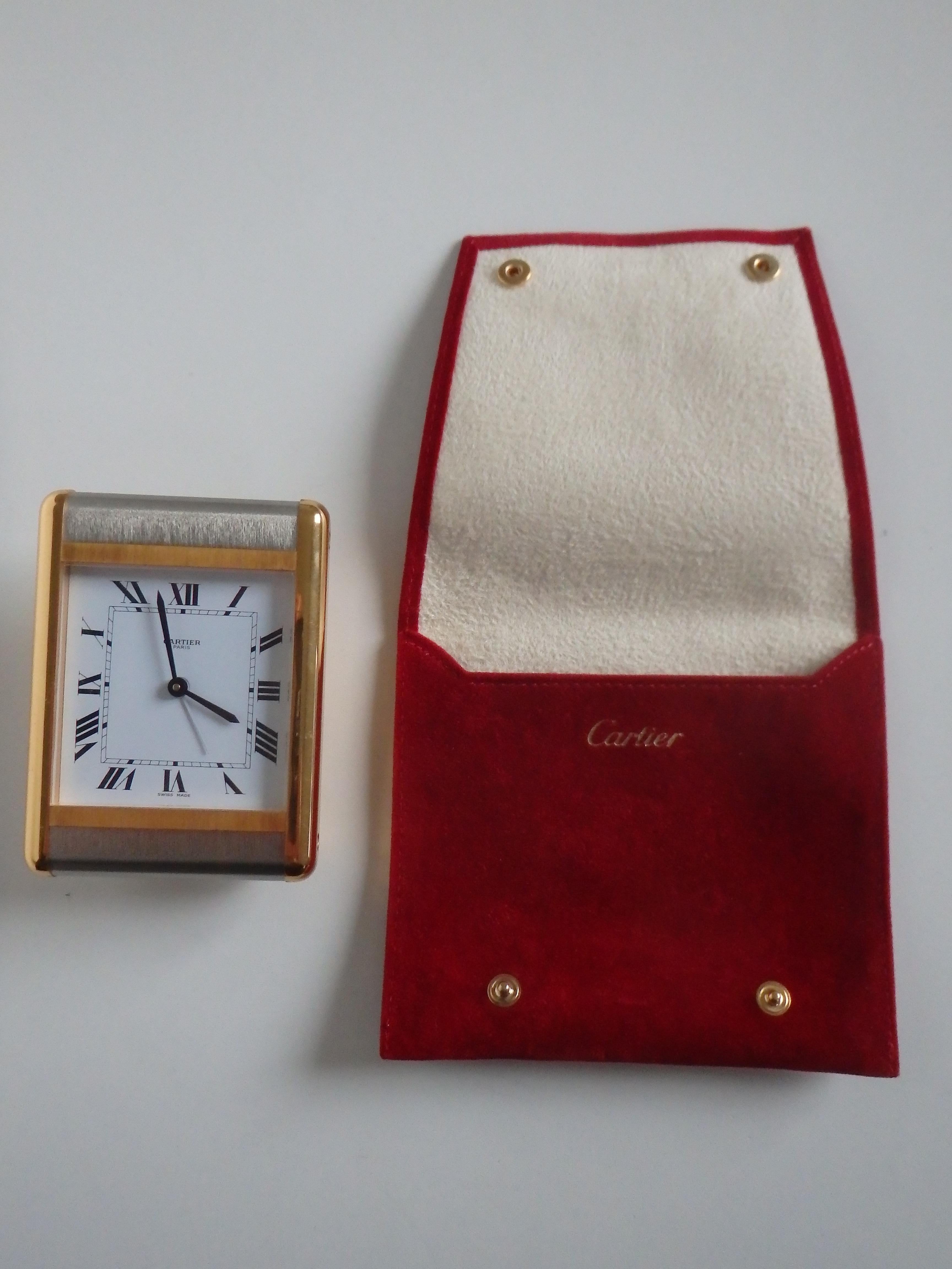 1980this CARTIER Tank table clock  For Sale 10