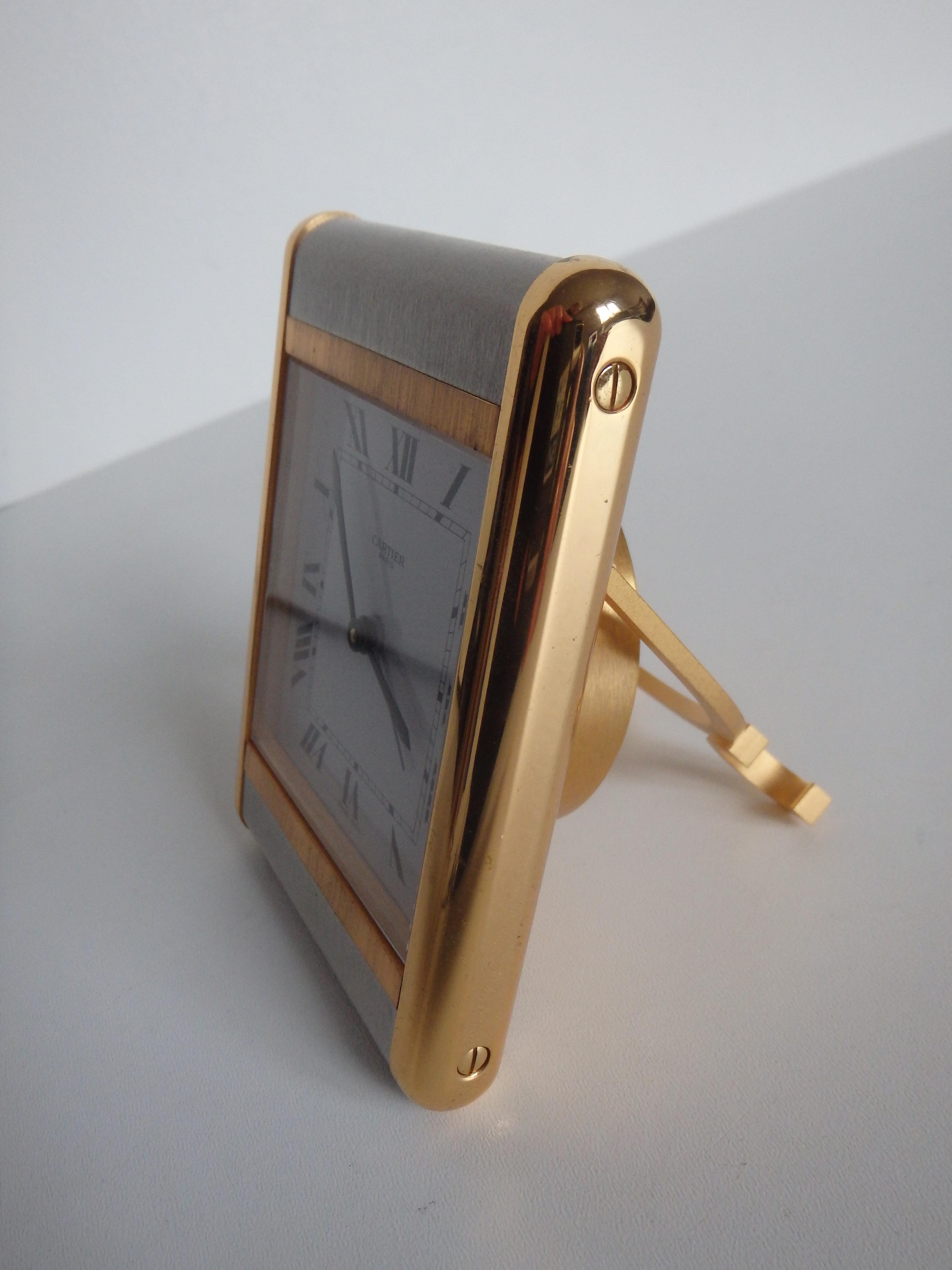 1980this CARTIER Tank table clock  For Sale 2
