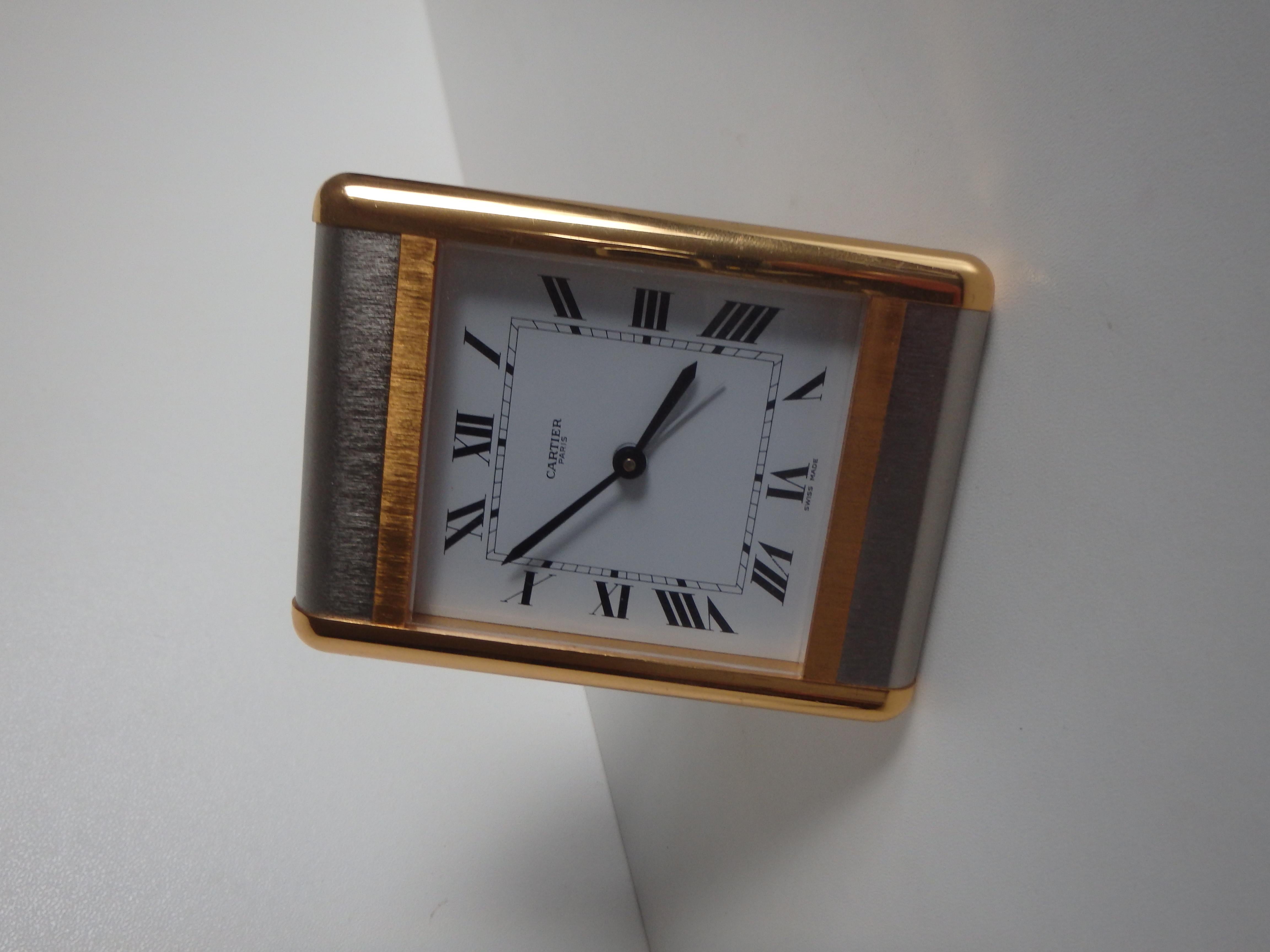 1980this CARTIER Tank table clock  For Sale 3