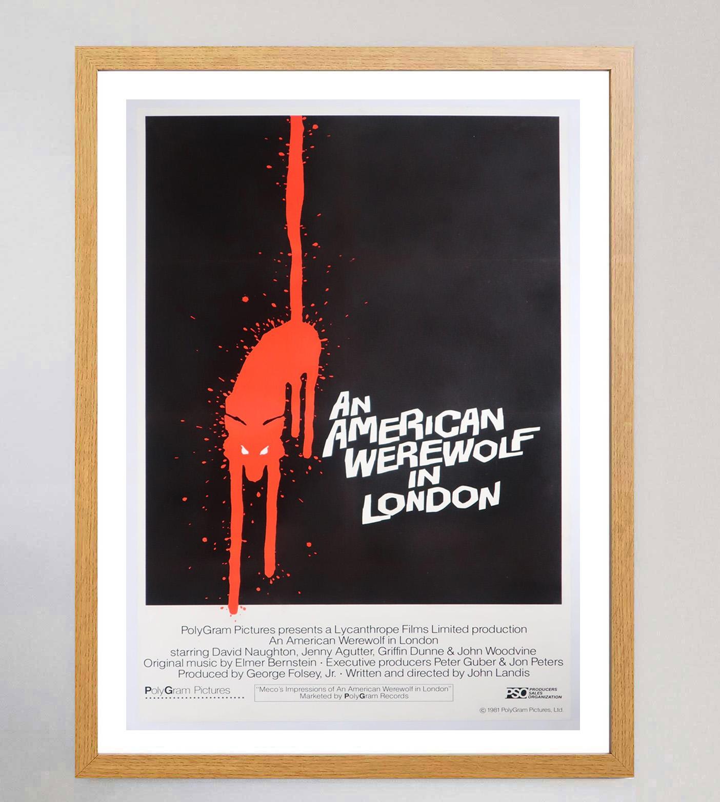 1981 Un hombre lobo americano en Londres Cartel Vintage Original Estadounidense en venta