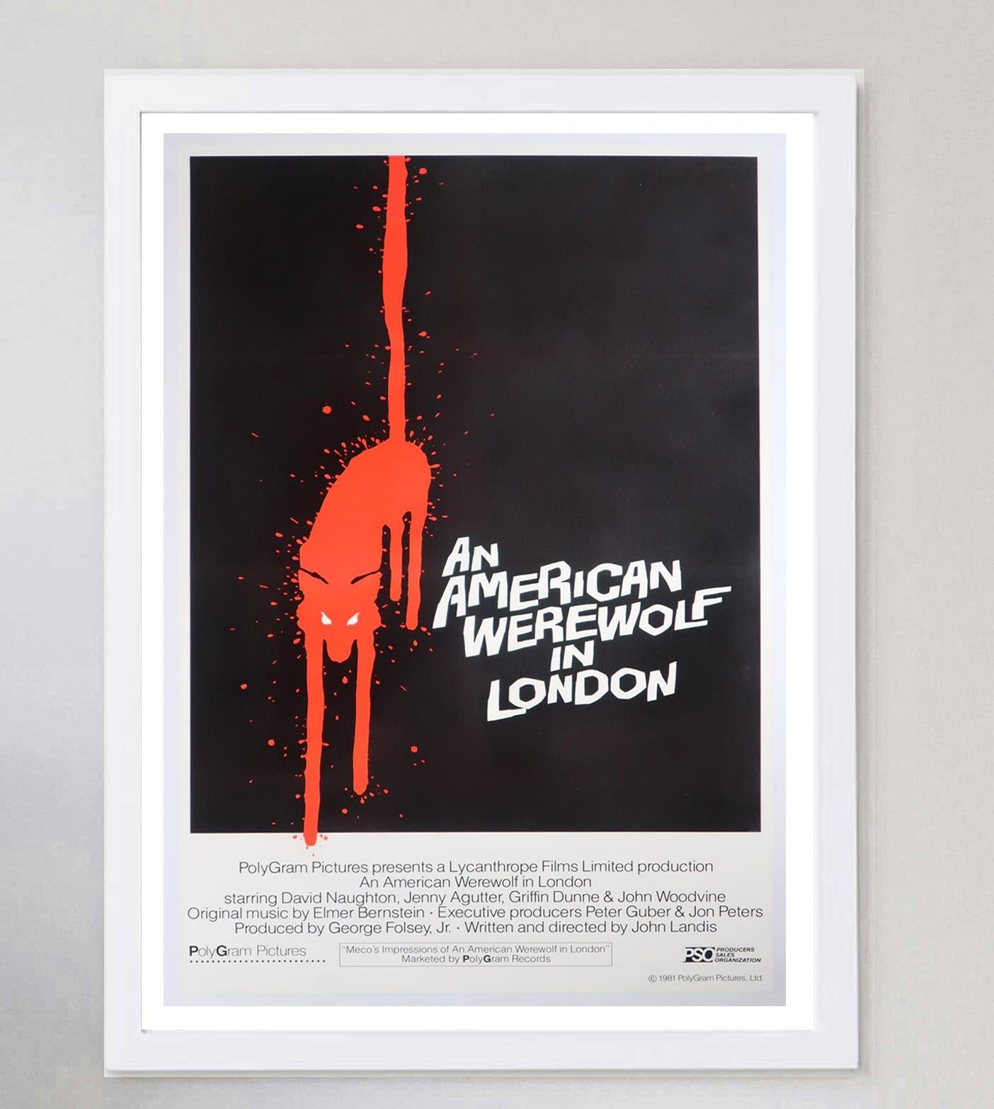 1981 Un hombre lobo americano en Londres Cartel Vintage Original en Bueno estado para la venta en Winchester, GB