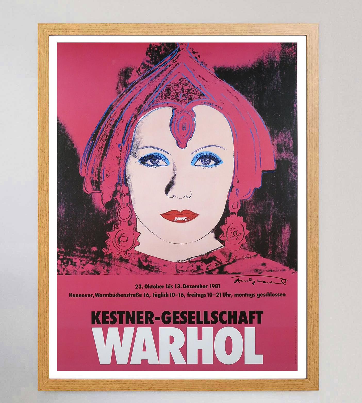 German 1981 Andy Warhol - Kestner-Gesellschaft Original Vintage Poster For Sale