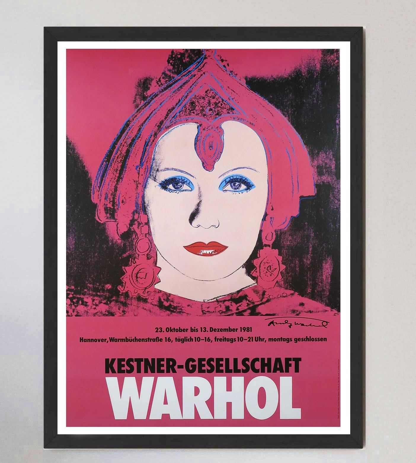 Late 20th Century 1981 Andy Warhol - Kestner-Gesellschaft Original Vintage Poster For Sale