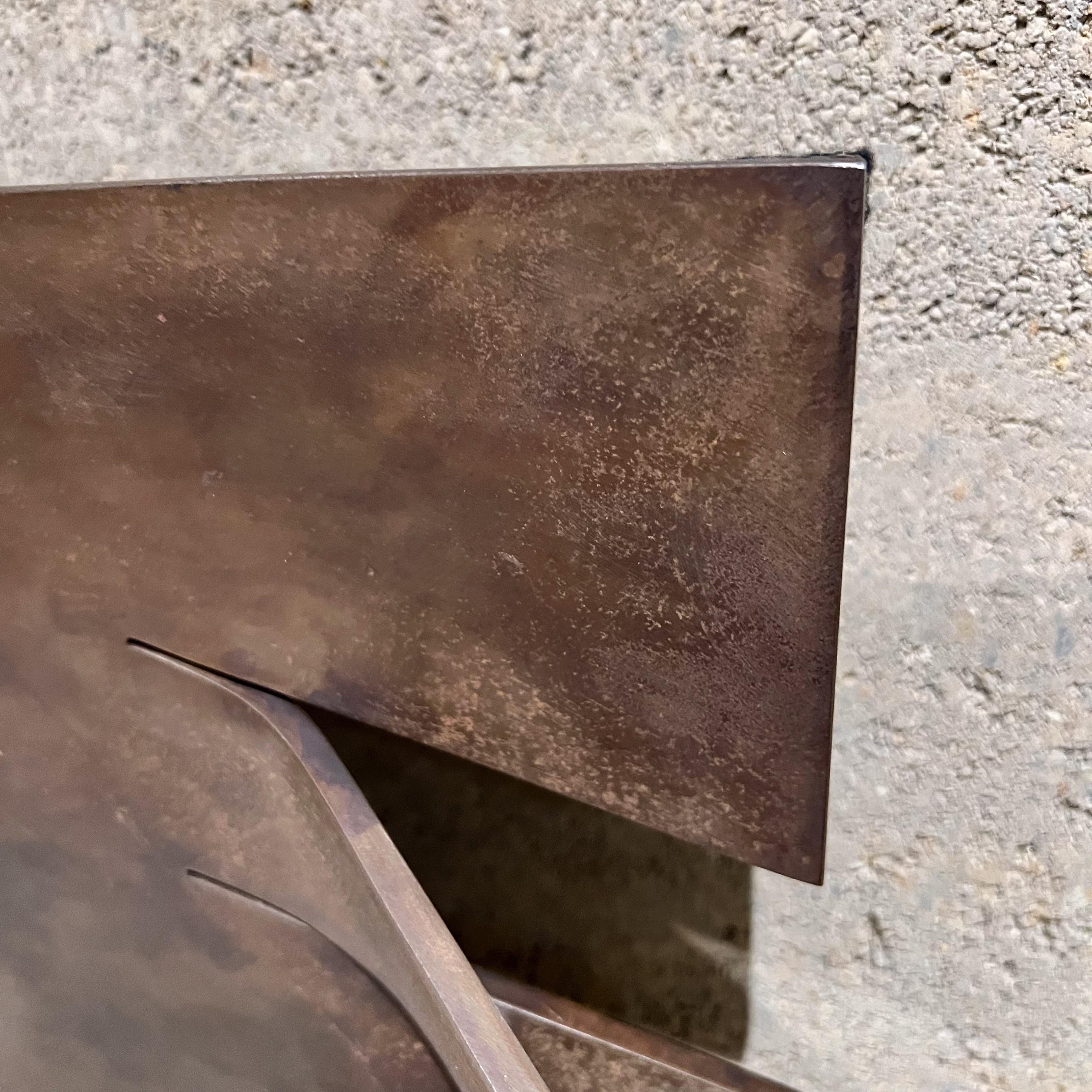 1981 BHW Patinated Bronze Abstract Table Sculpture For Sale 1