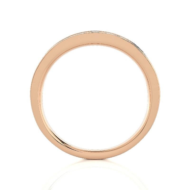 Modern 1981 Classic Collection: 0.4ct Diamond Wedding Band Ring in 14K Rose Gold For Sale