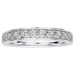 1981 Classic Collection : 0.4ct Diamond Wedding Band Ring en or blanc 14K
