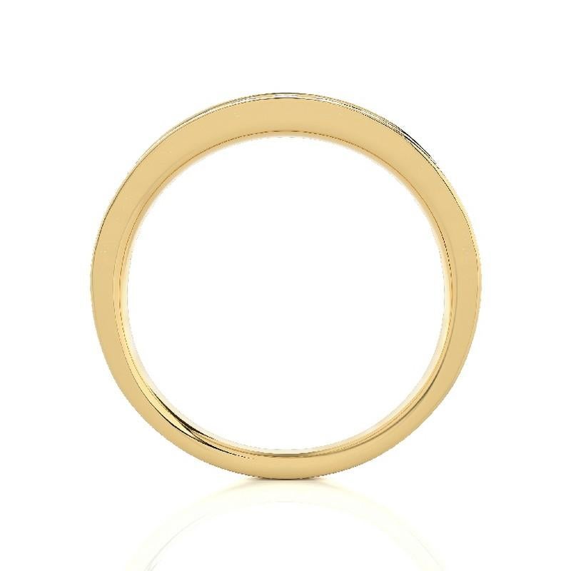 Modern 1981 Classic Collection: 0.4ct Diamond Wedding Band Ring in 14K Yellow Gold For Sale