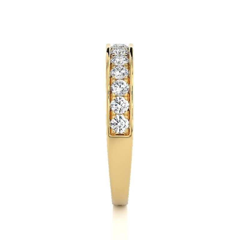 Round Cut 1981 Classic Collection: 0.4ct Diamond Wedding Band Ring in 14K Yellow Gold For Sale