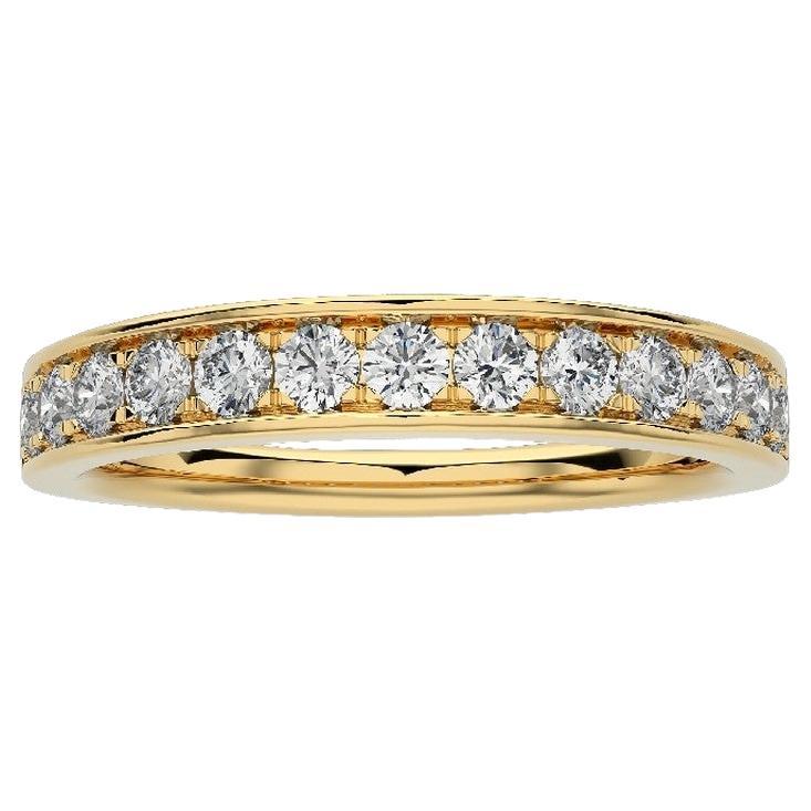 1981 Classic Collection: 0.4ct Diamond Wedding Band Ring in 14K Yellow Gold For Sale