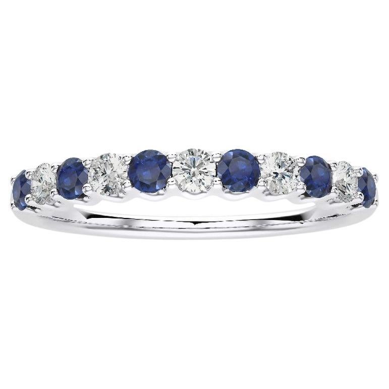 1981 Classic Collection Ring: 0.22ct Diamond & 0.36ct sapphire in 14K White Gold