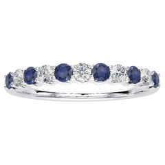 1981 Classic Collection Ring: 0.22ct Diamond & 0.36ct sapphire in 14K White Gold
