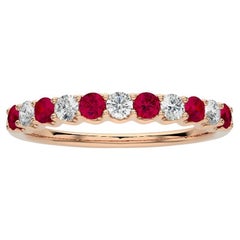 1981 Classic Collection Ring : 0,22 ct de diamants et 0,36 ct de rubis en or rose 18 carats