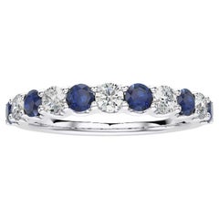 1981 Classic Collection Ring : 0.33ct Diamond & 0.5ct Sapphire in 14K White Gold