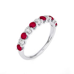 1981 Classic Collection Ring: 0.33ct Diamonds and 0.5ct Ruby in 18K White Gold
