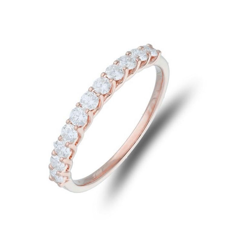 Modern 1981 Classic Collection Ring: 0.5 Carat Diamonds in 14k Rose Gold For Sale