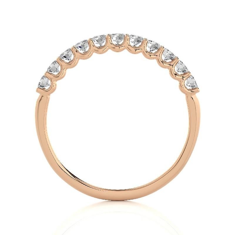 Modern 1981 Classic Collection Ring: 0.5 Carat Diamonds in 14k Rose Gold For Sale