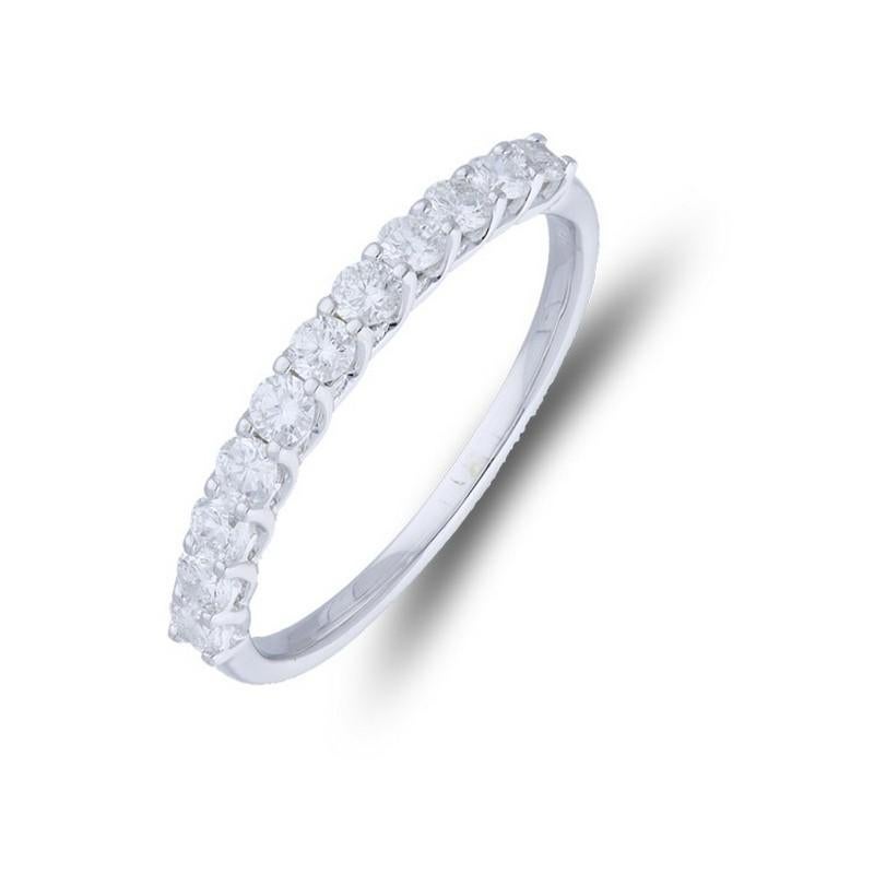 Modern 1981 Classic Collection Ring: 0.5 Carat Diamonds in 14k White Gold For Sale