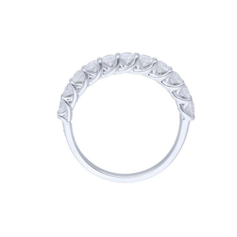 Round Cut 1981 Classic Collection Wedding Band: 1 Carat Diamonds in 14K White Gold For Sale