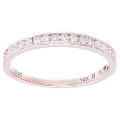 1981 Classic Collection Wedding Band Ring: 0.25 Ct Diamonds in 14K Rose Gold