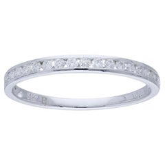 1981 Classic Collection Wedding  Band Ring: 0.25 Ct Diamonds in 14K White Gold