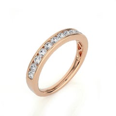 1981 Classic Collection Wedding Band Ring: 0.5 Ct Diamonds in 14K Rose Gold