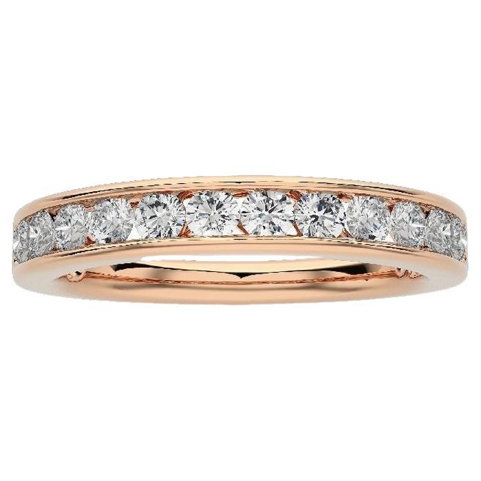 1981 Classic Collection Wedding Band Ring: 0.5 Ct Diamonds in 14K Rose Gold