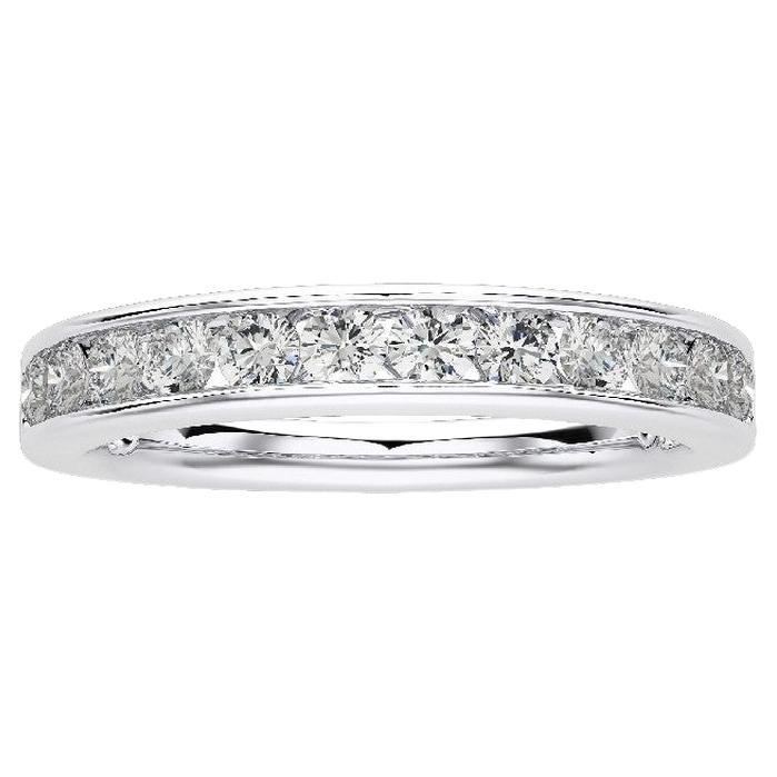 1981 Classic Collection Wedding  Band Ring: 0.5 Ct Diamonds in 14K White Gold For Sale