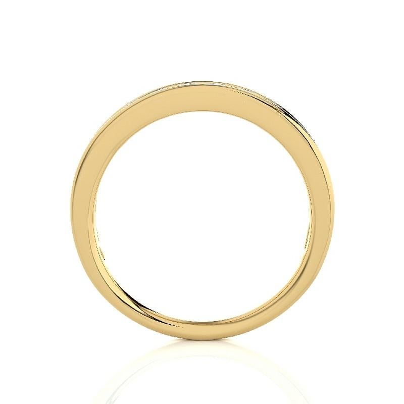 Modern 1981 Classic Collection Wedding Band Ring: 0.5 Ct Diamonds in 14K Yellow Gold For Sale
