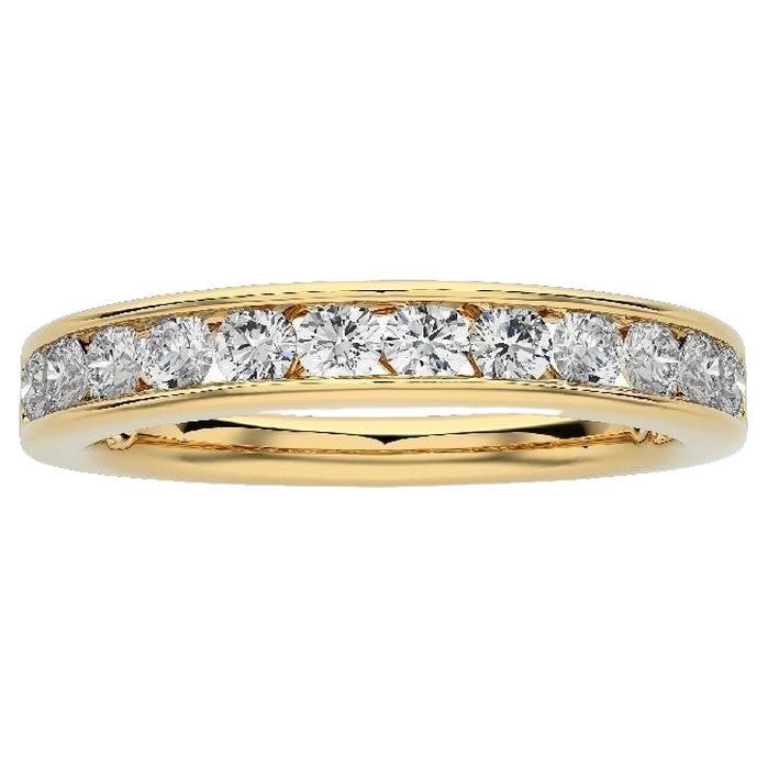 1981 Classic Collection Wedding Band Ring: 0.5 Ct Diamonds in 14K Yellow Gold For Sale