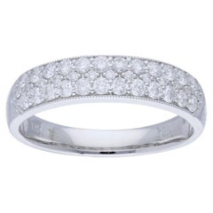 1981 Classic Collection Wedding  Band Ring: 0.6 Carat Diamonds in 14K White Gold