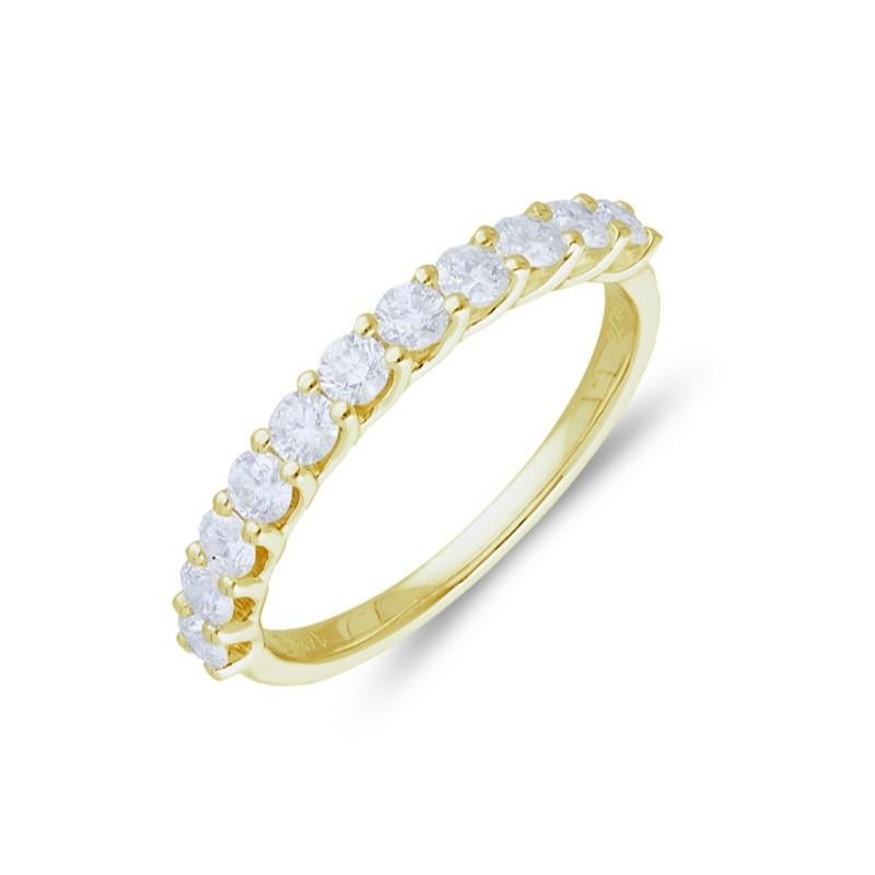 Round Cut 1981 Classic Collection Wedding Band Ring: 0.72 Carat Diamond in 14K Yellow Gold For Sale