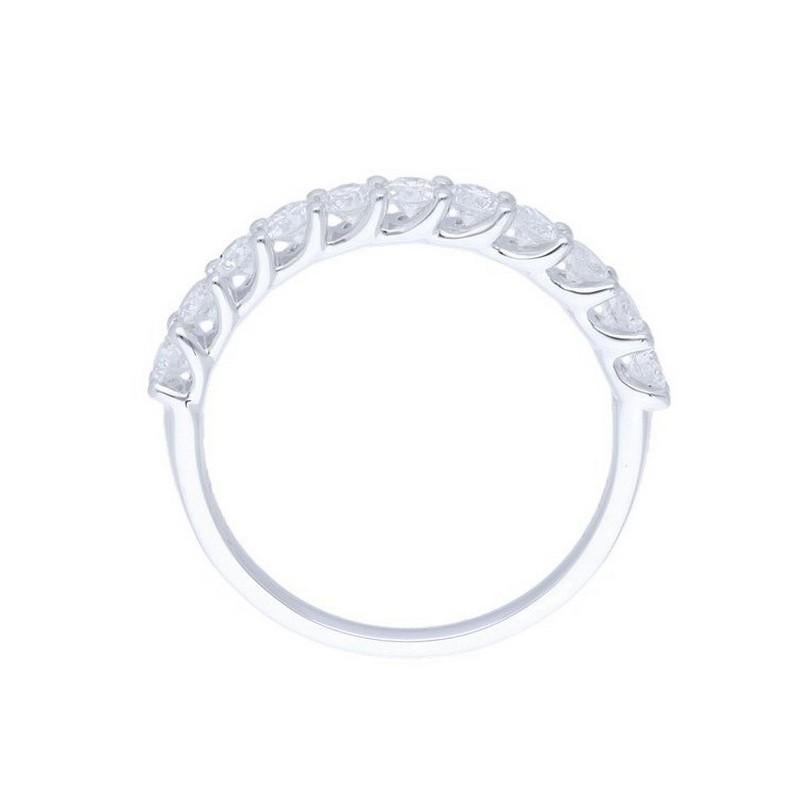 Round Cut 1981 Classic Collection Wedding Band Ring: 0.72 Carat Diamonds in 14K White Gold For Sale