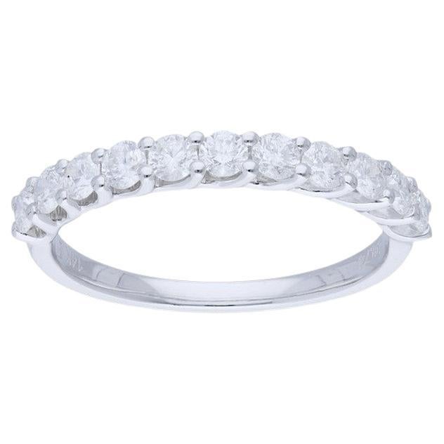 1981 Classic Collection Wedding Band Ring: 0.72 Carat Diamonds in 14K White Gold For Sale