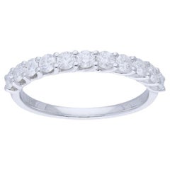 1981 Classic Collection Wedding Band Ring: 0.72 Carat Diamonds in 14K White Gold