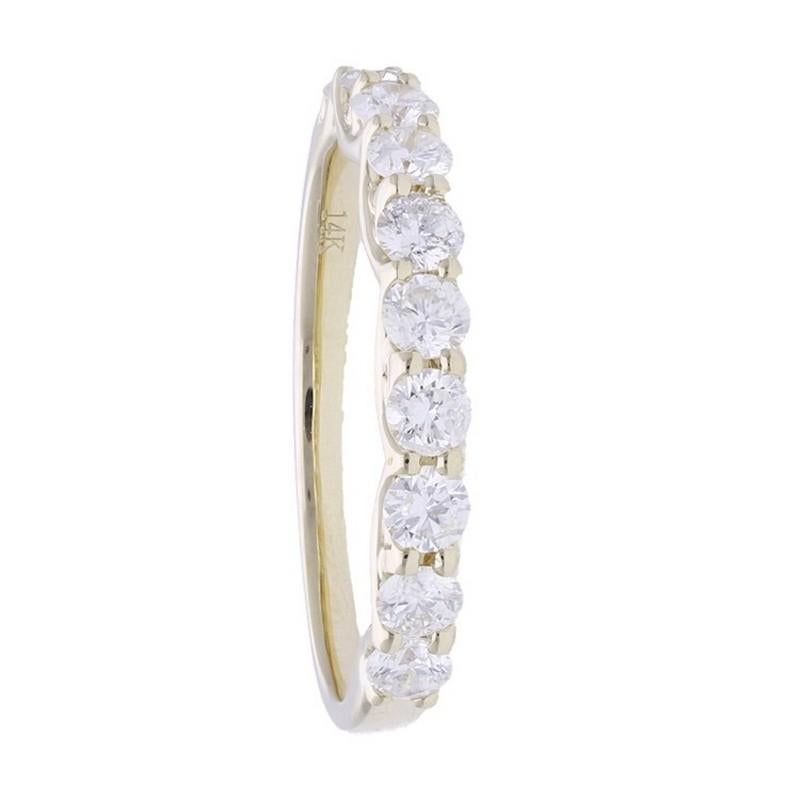 Modern 1981 Classic Collection Wedding Band Ring: 0.73 Carat Diamond in 14K Yellow Gold For Sale