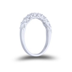 1981 Classic Collection Wedding Band Ring: 0.73 Carat Diamonds in 14K White Gold