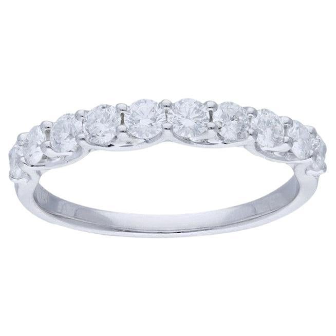 1981 Classic Collection Wedding Band Ring: 0.73 Carat Diamonds in 14K White Gold