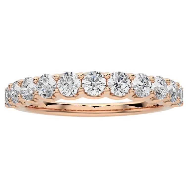 1981 Classic Collection Wedding Band Ring: 0.8 Carat Diamonds in 14K Rose Gold For Sale