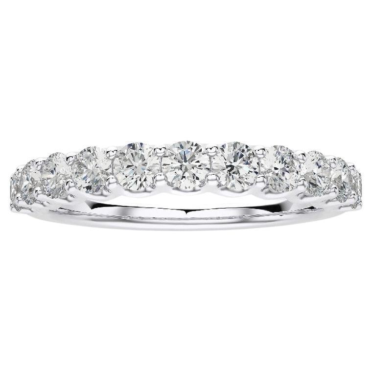 1981 Classic Collection Wedding Band Ring : 0,8 carat de diamants en or blanc 14K