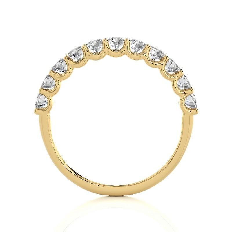 Modern 1981 Classic Collection Wedding Band Ring: 0.8 Carat Diamonds in 14K Yellow Gold For Sale