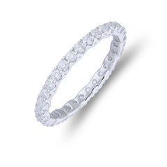 1981 Classic Collection Wedding Band Ring : 0.9 Ct Diamants en or blanc 14K