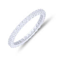 1981 Classic Collection Wedding Band Ring: 1 Carat Diamonds in 14K White Gold