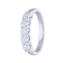 1981 Classic Collection Wedding  Band Ring: 1 Carat Diamonds in 14K White Gold