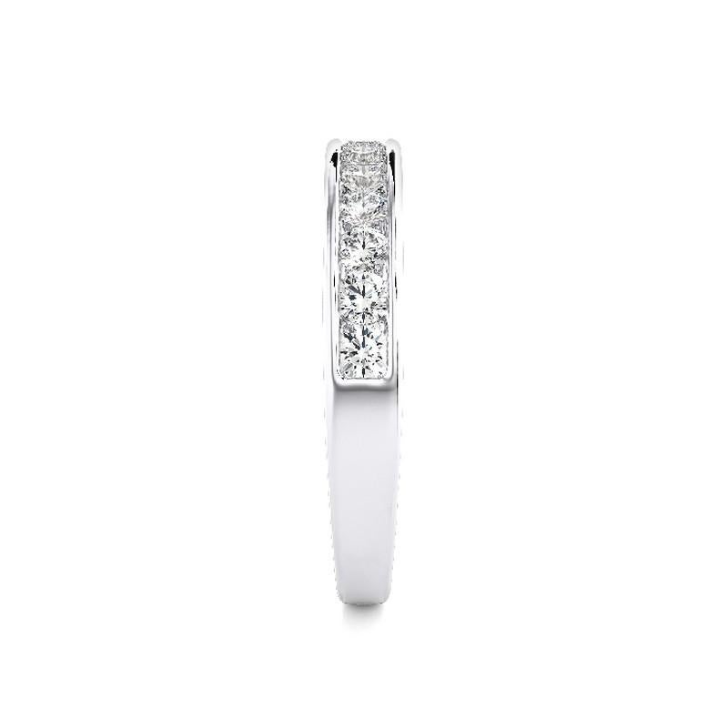 Round Cut 1981 Classic Collection Wedding Band Ring: 1 Ct Diamonds in 14K White Gold For Sale