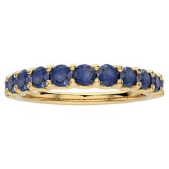 1981 Classic Collection Wedding Band Ring: 1.2 Carat Sapphire in 14K Yellow Gold