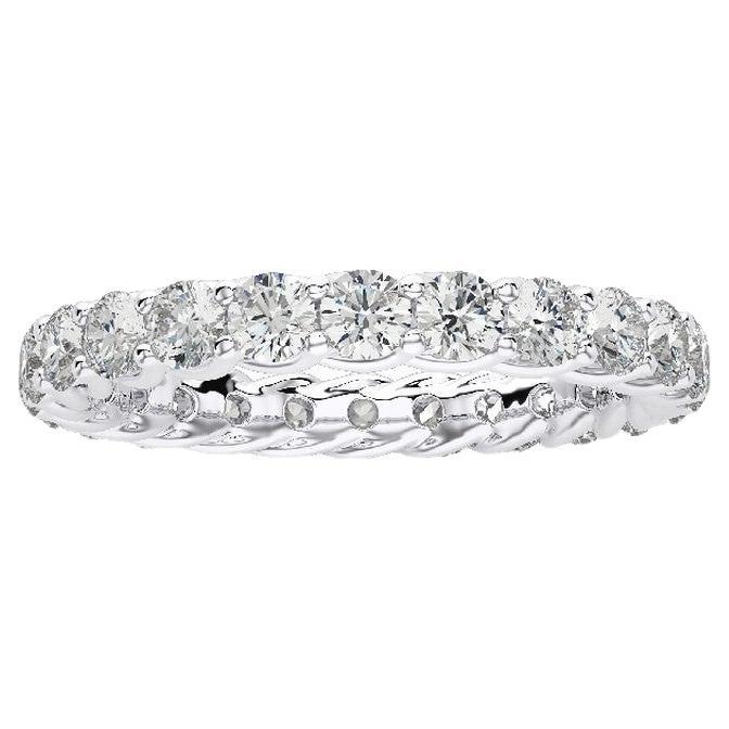 1981 Classic Collection Wedding Band Ring: 1.5 Carat Diamonds in 14K White Gold For Sale
