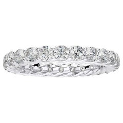 1981 Classic Collection Wedding Band Ring : 1,5 carat de diamants en or blanc 14K