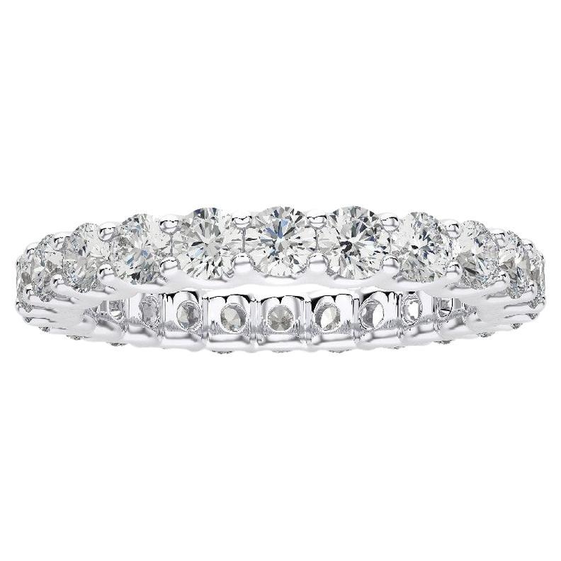 1981 Classic Collection Wedding Band Ring : 2 Carat Diamonds in 14K White Gold For Sale
