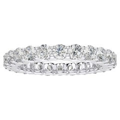 1981 Classic Collection Wedding Band Ring : 2 Carat Diamonds in 14K White Gold