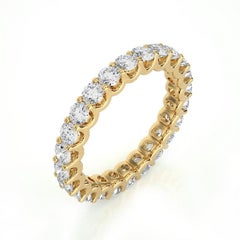 1981 Classic Collection Wedding Band Ring : 2 Carat Diamonds in 14K Yellow Gold